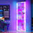 69'' H Glass Corner Display Cabinet With Rgb Lights And Motion Sensor, 5-tier Display Cabinet With Lock-2093918641