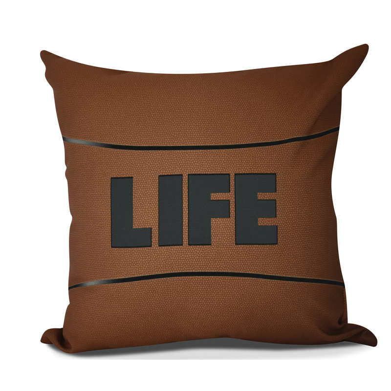 Goals, Gourds, And Gatherings Reversible Throw Pillow, 16" H x 16" W