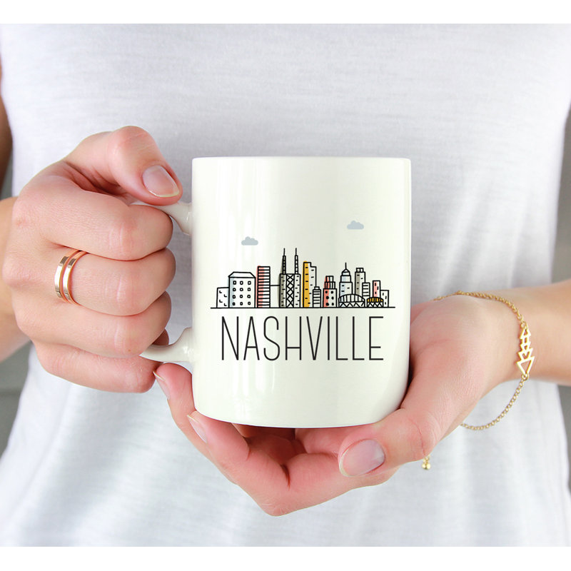 Tasse à café Colorful City Skyline, Nashville