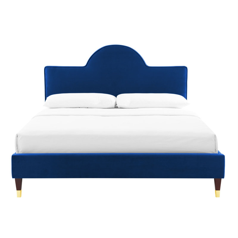 Aurora Performance Velvet Bed, Navy, Full / Double