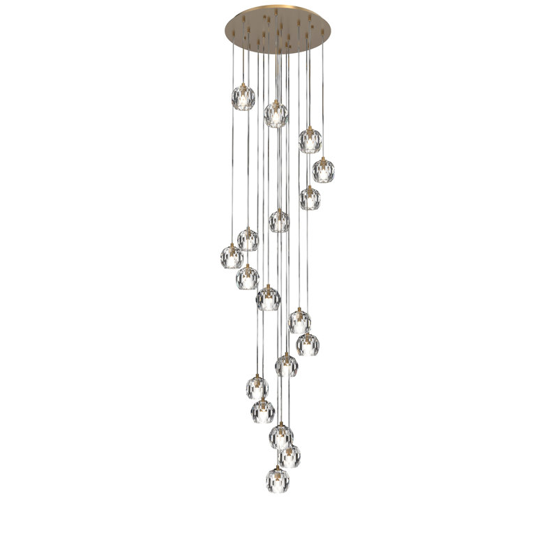 Perao 18 - Light Cluster Pendant, Brushed Brass