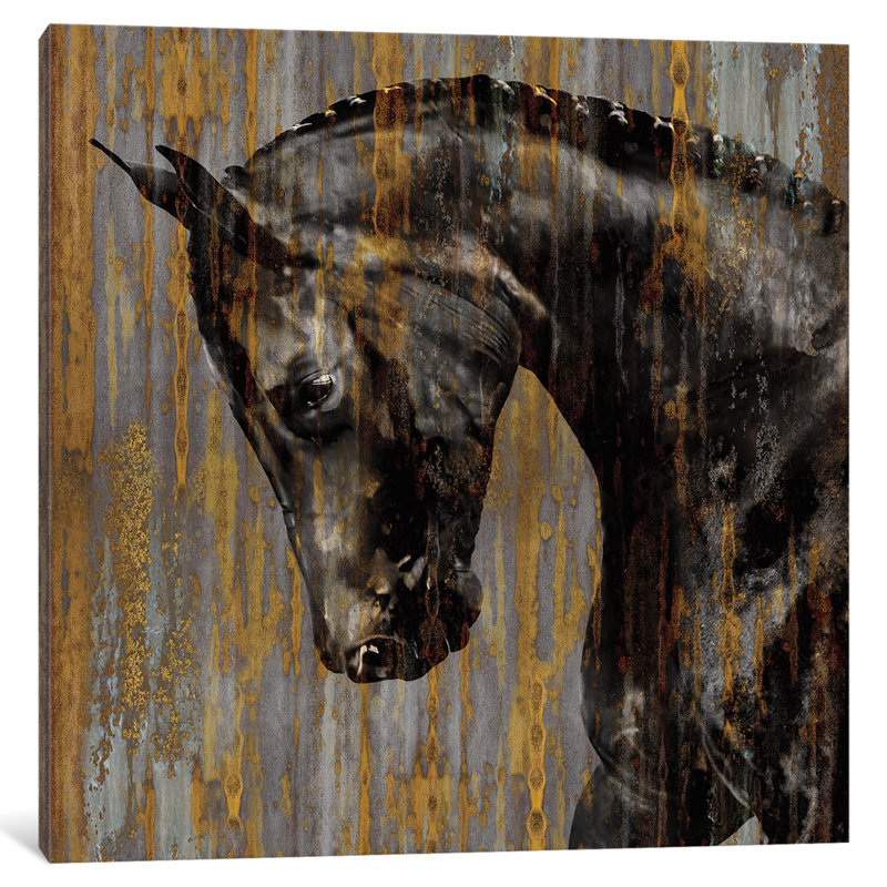 « cheval i », reproduction d’art sur toile, H 12 po x l 12 po x P 0,75 po