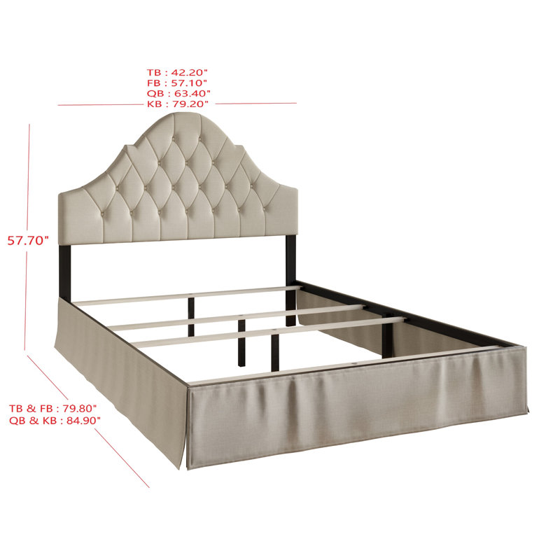 Aleid Upholstered Standard Storage Bed, Warm Gray, Queen
