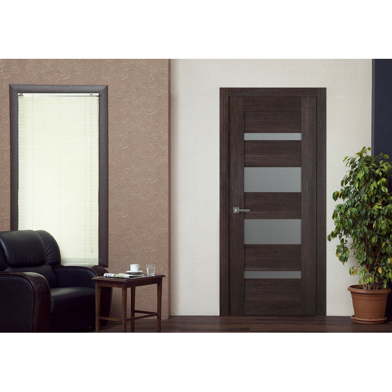 Porte battante intérieure Avon 07-01 DIY-FRIENDLY, Gauche, Chêne Veralinga, 17,75 po x 95,24 po