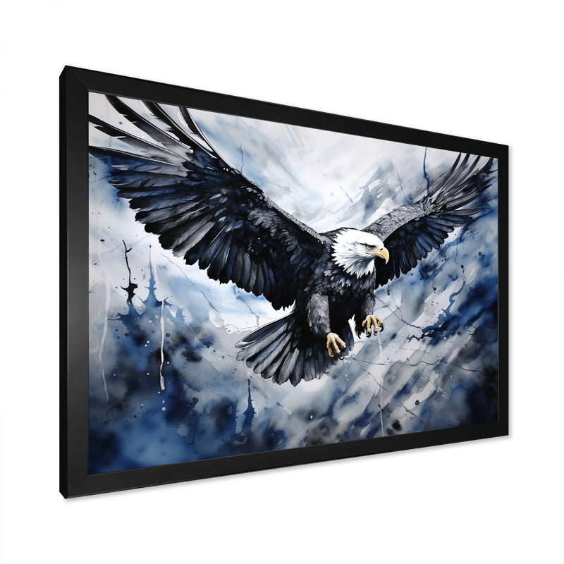 Prismatic Majestic Bold Eagle III sur toile, H 24 po x l 32 po x P 1 po, Cadre simple noir