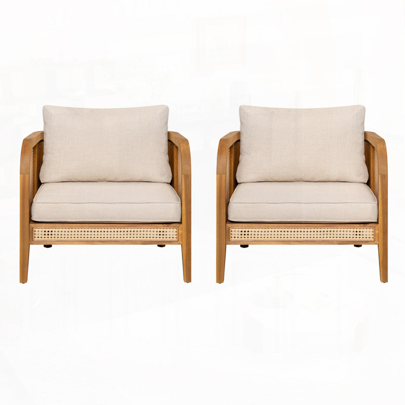 Chaise avec accoudoirs rembourrée pour l'extérieur
