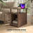 End Table With Charging Station, Narrow Side Table With USB Ports And Outlets, Small Table With Hidden Storage And Open Shelf For Living Room