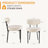 Sherpa Fabric Upholstered Dining Chairs With Backrest For Dining Room, Kitchen, Living Room-20026932-3439311