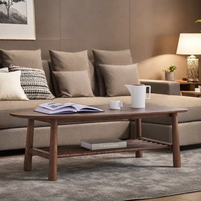 Retro and simple design solid wood coffee table