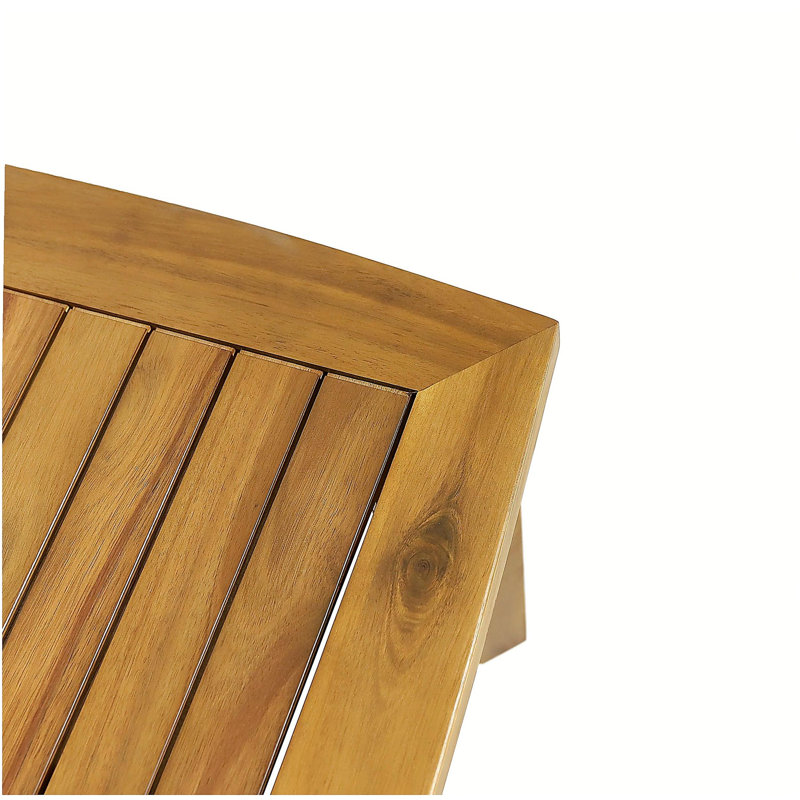 Table basse d'extérieur en bois d'acacia rectangulaire, teck, l 43,25 po x P 23,50 po x H 17,00 po