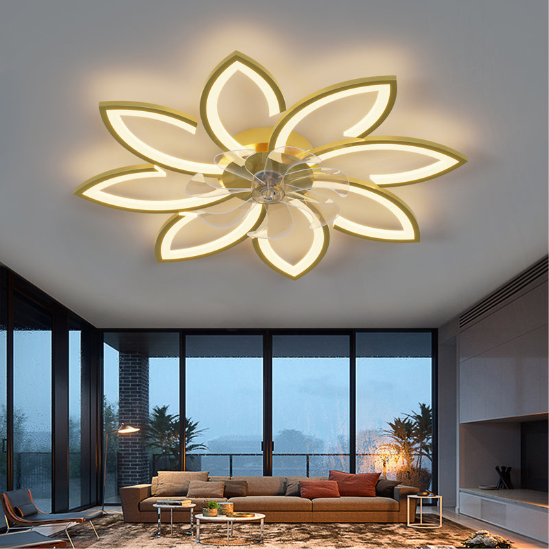 Ventilateur de plafond 35 pouces avec lumières DEL à télécommande à intensité variable, ventilateur à 6 vitesses, durée 1/2 heure