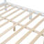 Lit plateforme double en bois avec pieds robustes-250126595