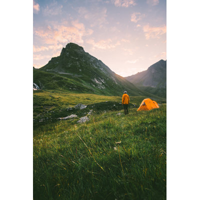 Weatherford Man Enjoying Sunset by Everste - Wrapped Canvas Print