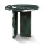 Table basse ronde en marbre naturel, 17,7 po de largeur, style luxueux, surface polie H 15,8 po, finition, assemblage facile-1276293236