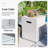 16'' Square Iron Outdoor Propane Tank Cover in White