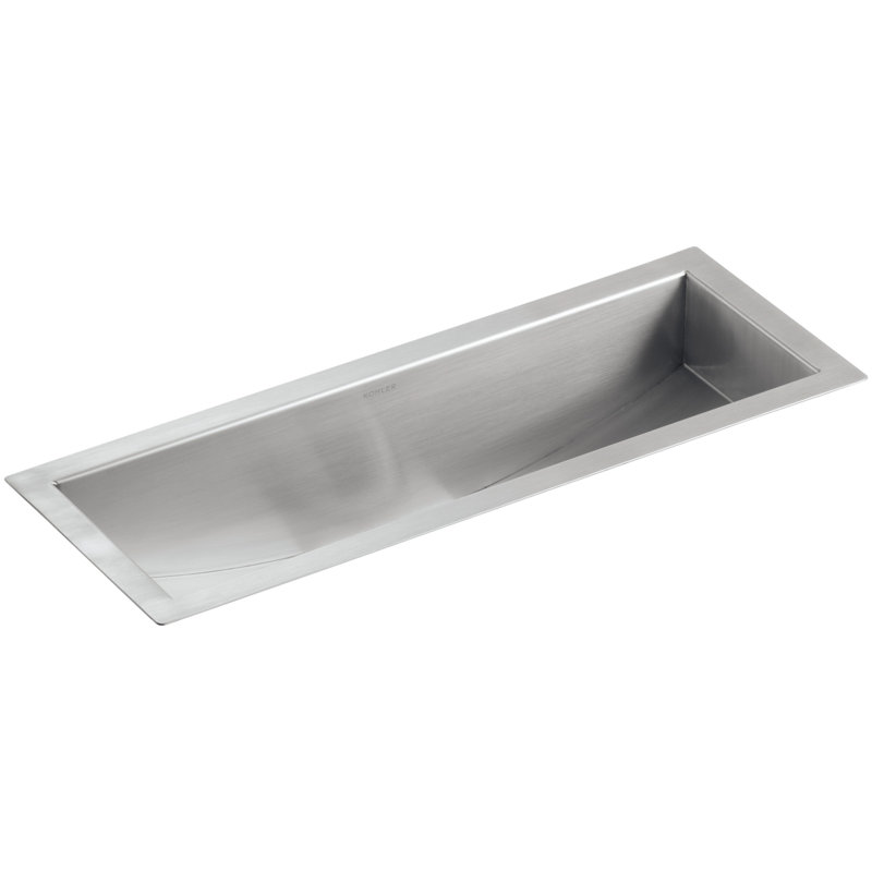 Undertone® 22" L x 8-1/4" W x 5-1/4" Under-Mount Single-Bowl Trough Kitchen Sink
