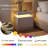 14‘’ Height Narrow Modern White Wood LED Nightstand set of 2-1367717580