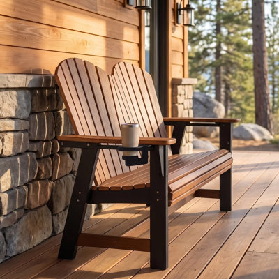 Banc Adirondack de 52 po, noir