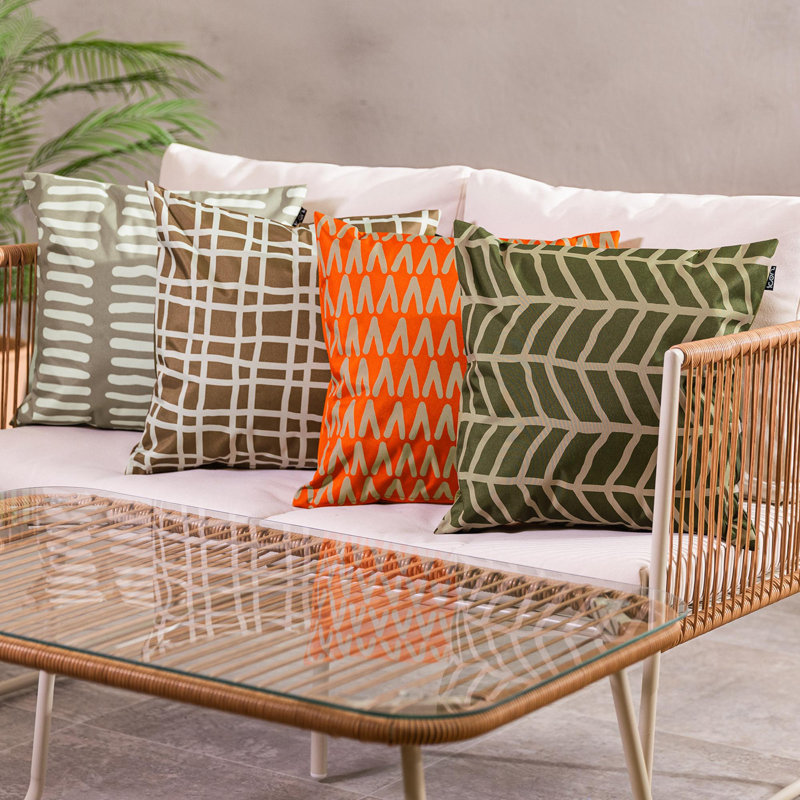 Indoor / Outdoor Abstract Multi Square Cushion