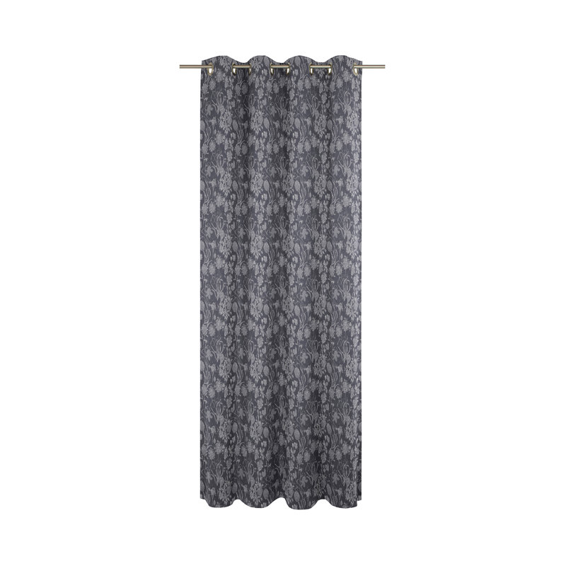 Micheal Cotton Room Darkening Curtain Single Panel, Indigo, 145cm Width x 145cm Drop