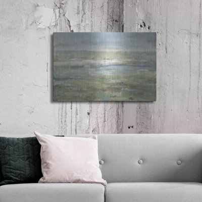 Winston Porter «Gray Blue Field» par Danhui Nai, art mural en métal