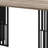 Merild Slatted Dining Table in Antique Oak and Black