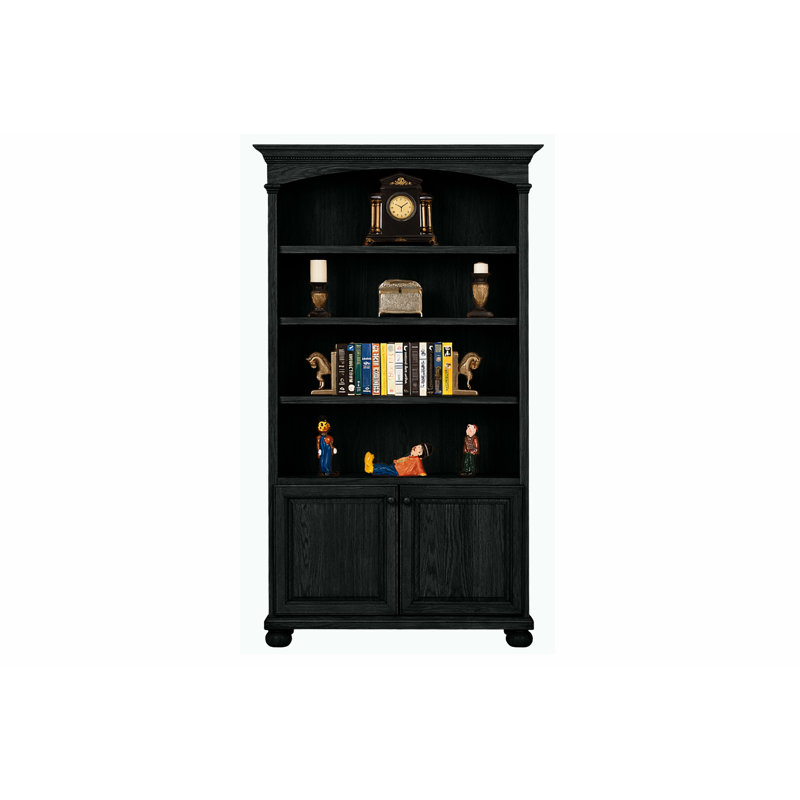 Bibliothèque en bois massif Traditional Traditional, Black