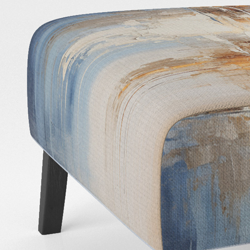 Coastal Ocean Coastal Reflections - Velvet Upholstered Coastal Slipper Chair, Blue Accent Chair