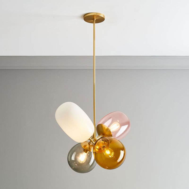 Luminaire suspendu en verre coloré moderne Colben