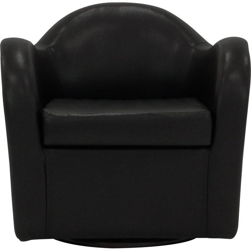 Fauteuil pivotant l 30,5 po Braewyn, Similicuir Rodeo noir