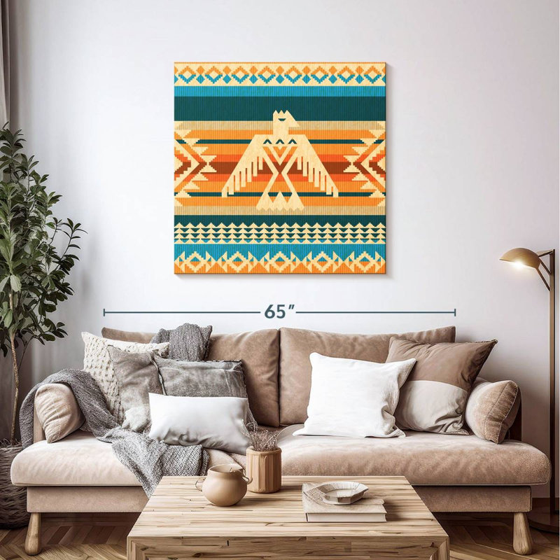 Lelar Navajo Eagle Pattern, 39" H x 39" W