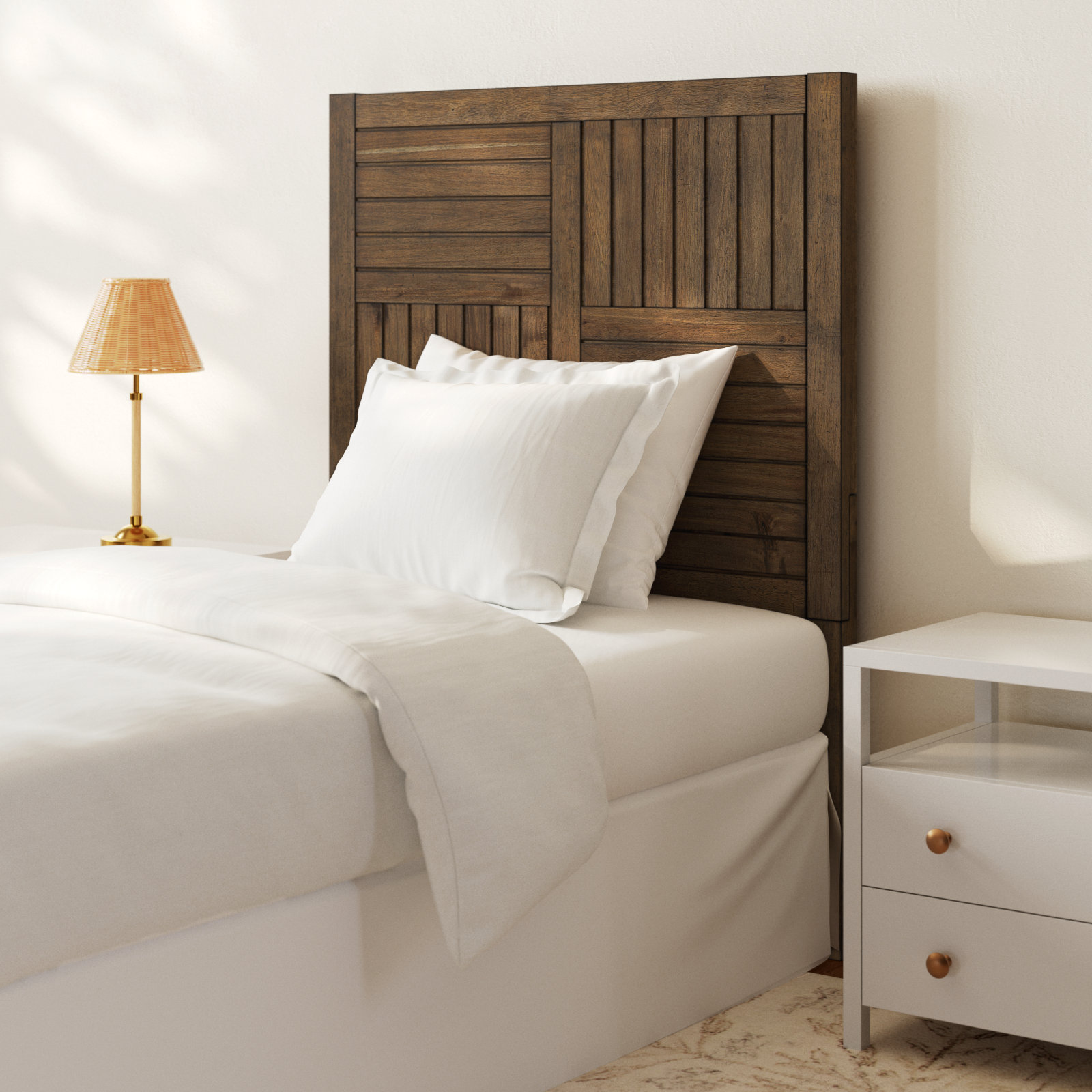 Matheson Solid Wood Headboard, Tree House Brown, Twin