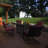 24'' H x 28'' W Outdoor Propane Fire Pit Table with Hideaway Gas Tank Seat, Lid and Lava Rocks