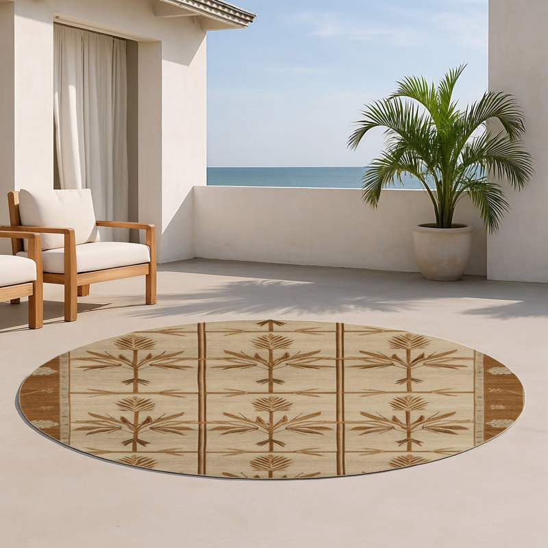 Tapis intérieur et extérieur ArtDeco, Rond 5 pi