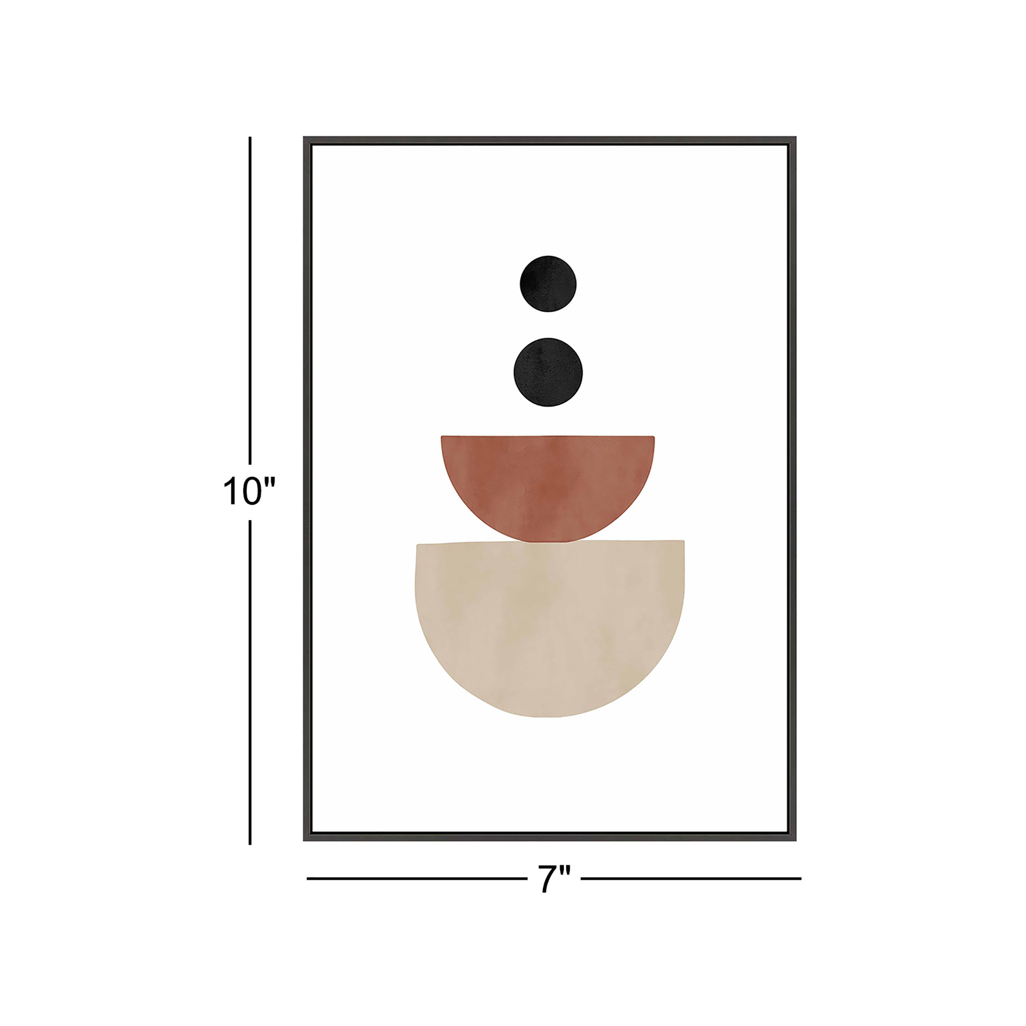 Geometric Shapes by Romina Gadler, 10" H x 7" W x 1.25" D, Black Framed Canvas