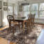 Modern Livid Abstract Low Pile Area Rug, Earthen Brown Carpet Faux Short Pile Area Rug for Dining Room Kitchen Office-1175187445
