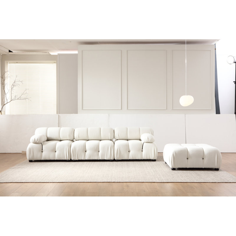 Canapé rembourré 106,299 po Jitze, Blanc