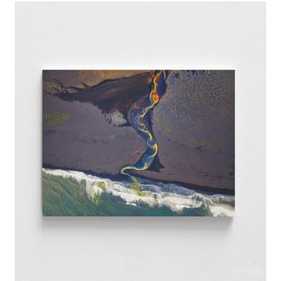 «Abstract River Landscape Print», couleurs vives sur papier beaux-arts