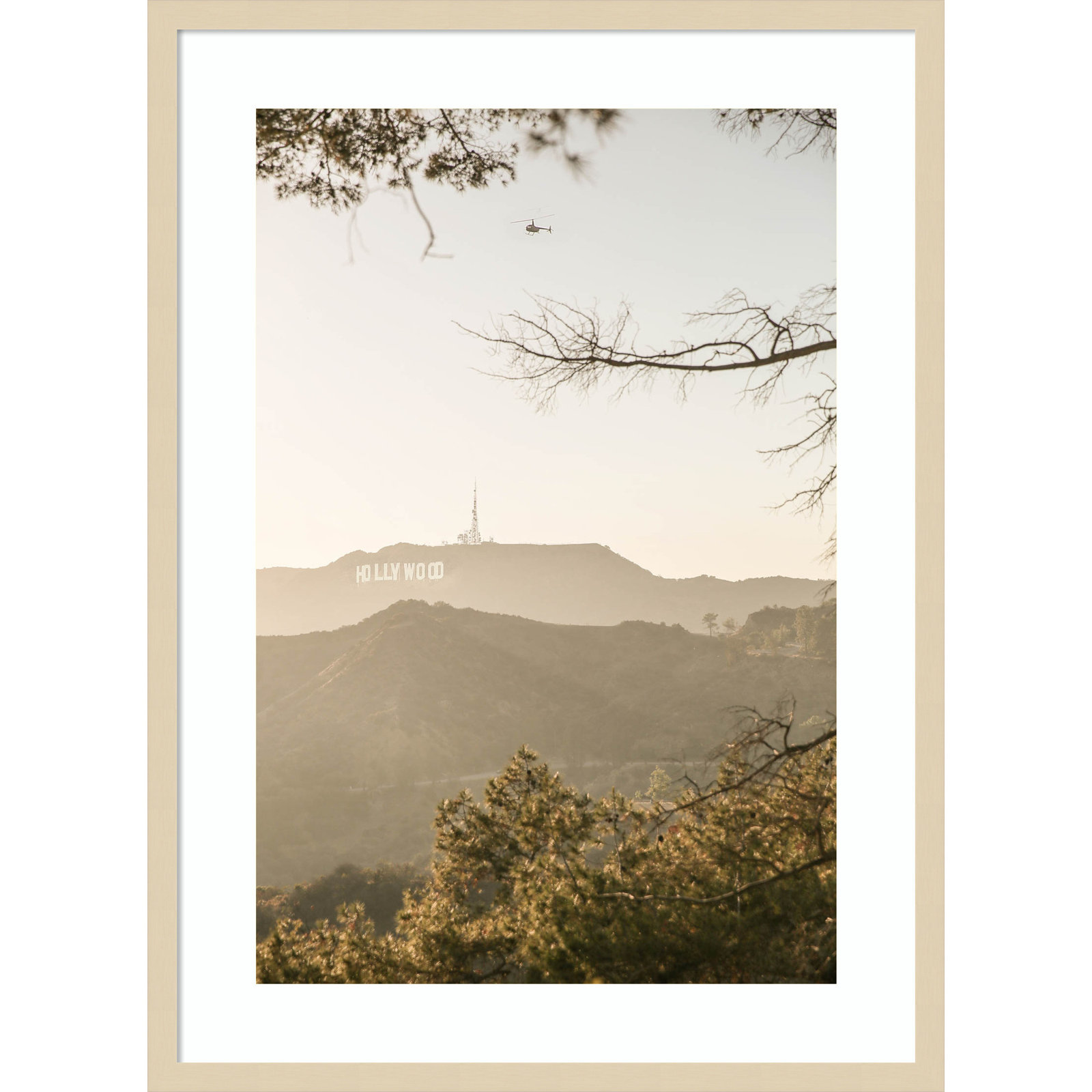 Daisey "Hollywood Hills" Print, Brown, 33" H x 24" W