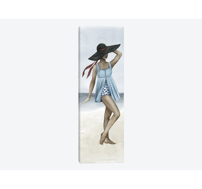 « beach beauté iv », impression sur toile, H 48 po x l 16 po x P 1,5 po, Toile tendue
