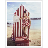 Model In Front Of Tent Giclee Print by Louise Dahl-Wolfe
