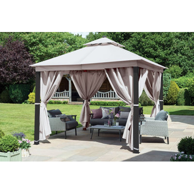 Roselyn 3 x 3m Metal Patio Gazebo