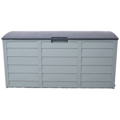 All Weather UV Pool Deck Box Storage Shed Bin Backyard Patio Outdoor W/ Wheel
