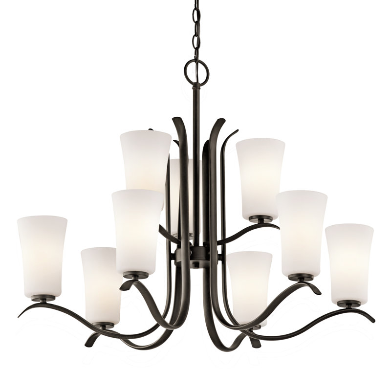 Armida 9 - Light Dimmable Tiered Chandelier, Olde Bronze