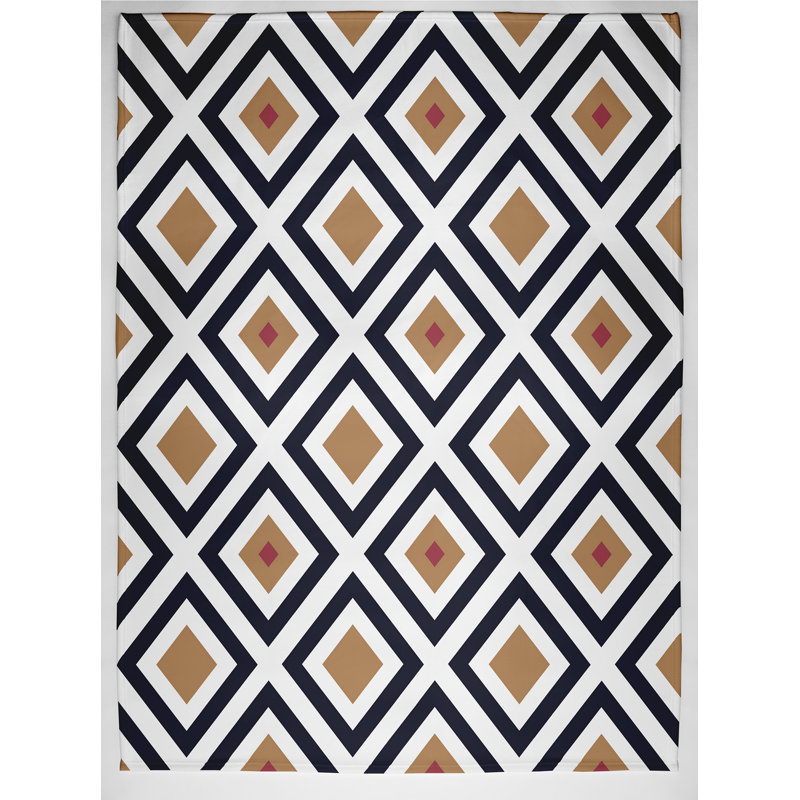 Edmont Plain Weave / Muslin Throw Blanket, Navy