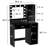 Vanity Desk with LED Mirror, Large Drawer, and 3-Tier Storage Shelf  3 Lighting Modes-1122895279