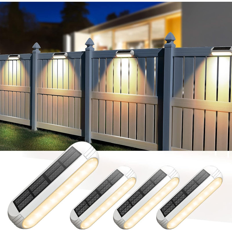 Solar Powered Integrated LED Step Light Pack, White