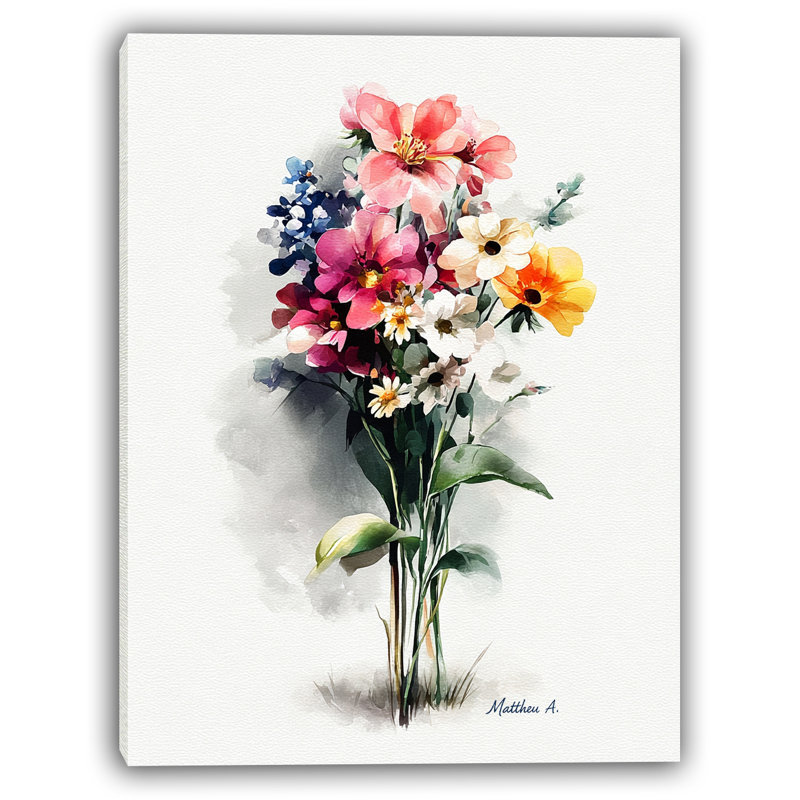 Art printanier sur toile, "Spring Meadow"