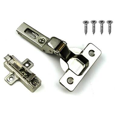 Berta 110 Degrees Inset Overlay Clip on Frameless Cabinet Hinges (20 Pack)  