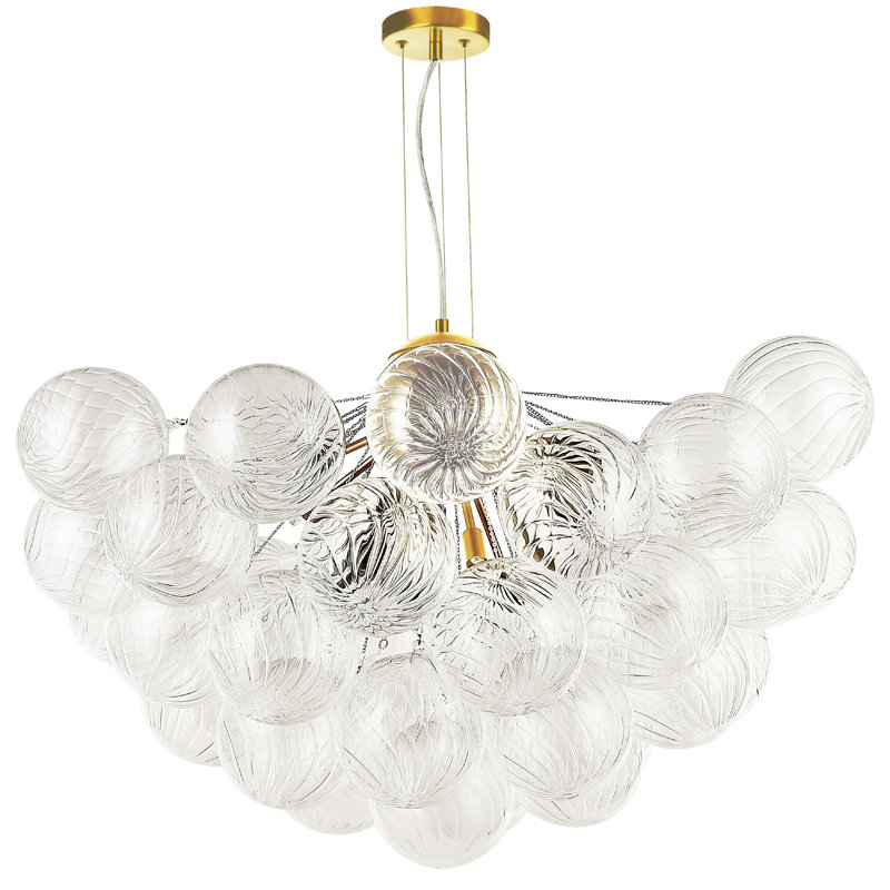 Charlize 12 Light Chandelier, Aged Brass